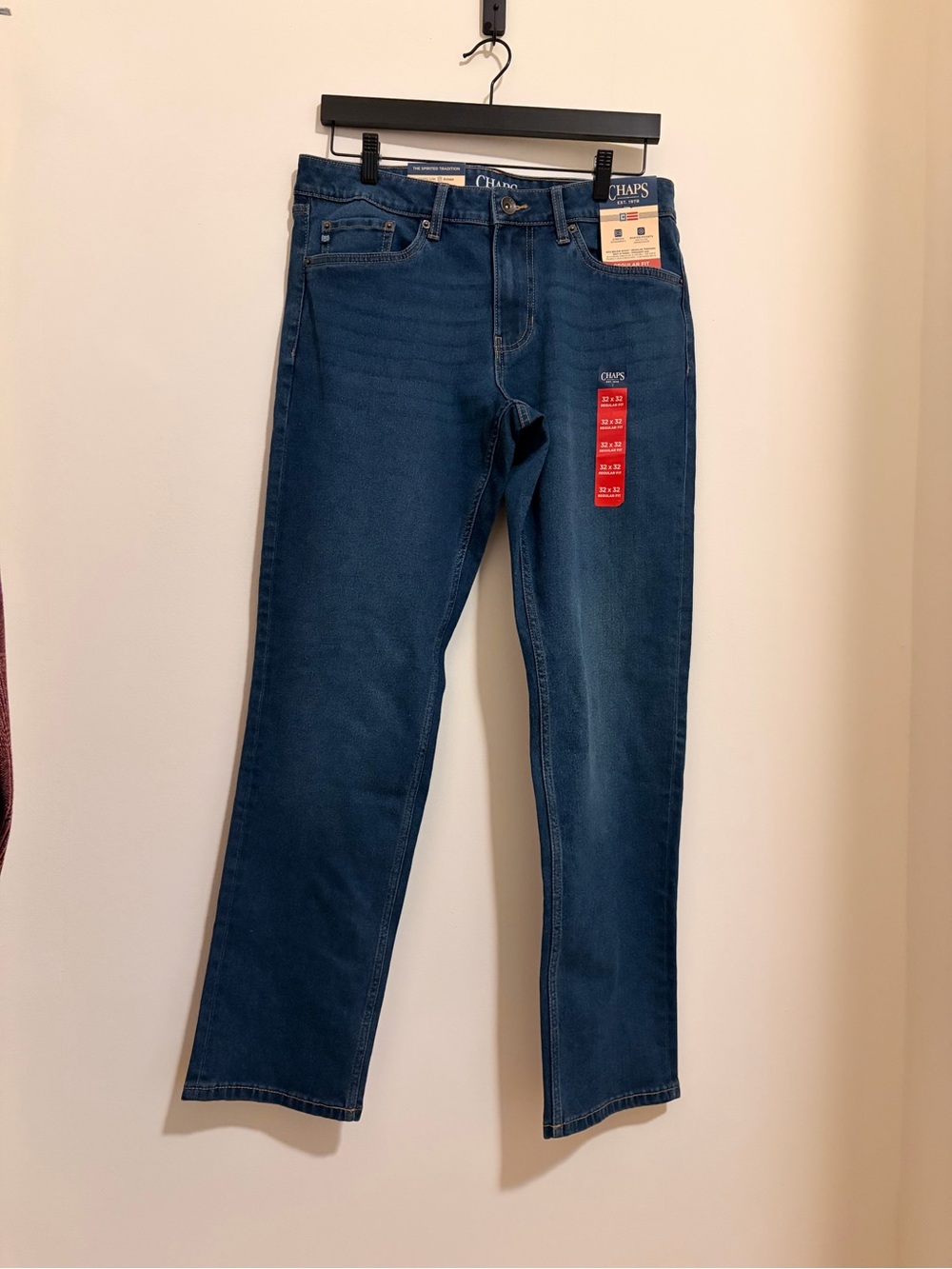 Chaps Men's Straight Jeans - Indigo Blue